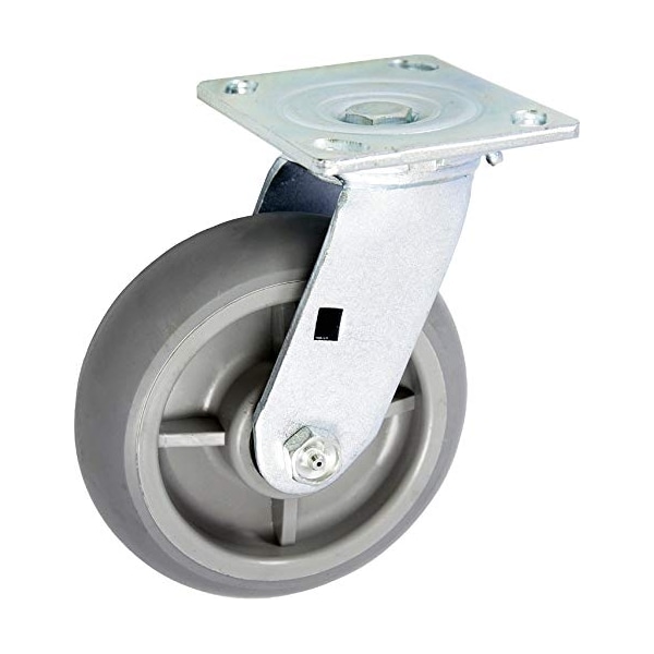 4"x2" Stainless Swivel Caster, Thermo Plastic Rubber Wheel,